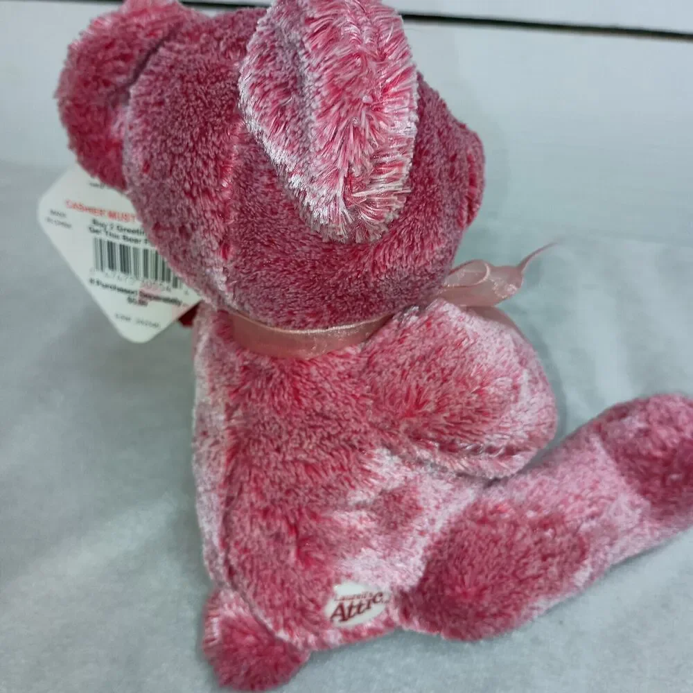 READ Dan Dee Valentines Day Gift Teddy Bear Holding Red Rose Plush 7” Present